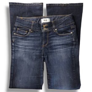 Paige Womens Jeans Hidden Hills Blue Flare Mid Rise 28